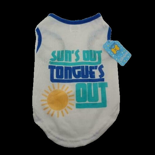 Buttons & Bones Celebrations Dog Apparel Large Shirt Sun's Out Tongues Out Large (Chest 20-22 in)