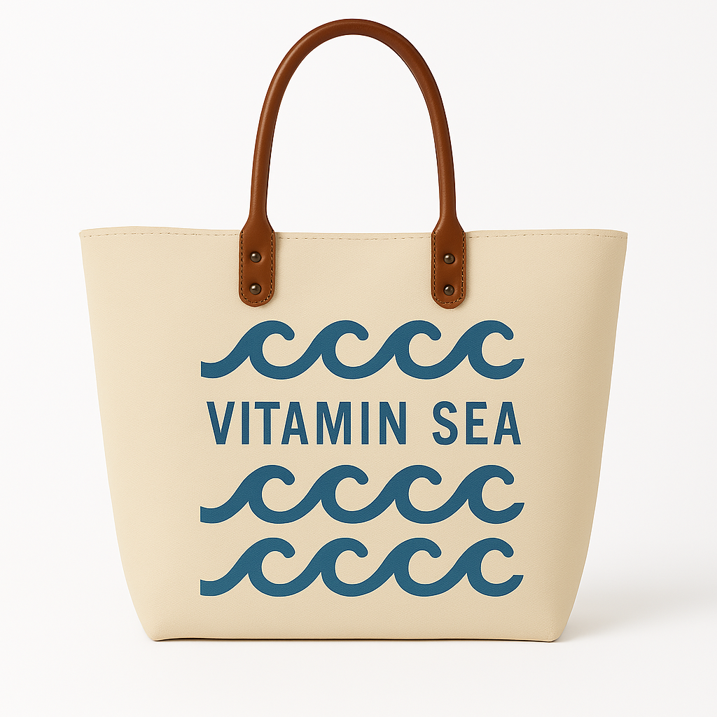 Woven Tote 22" Travel Canteen "Vitamin Sea" Tropical Beach Bag