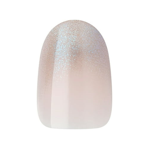 KISS Voguish Fantasy, Holiday Press on Nails, Dear Miracle, Beige, Short Oval, 28 Count
