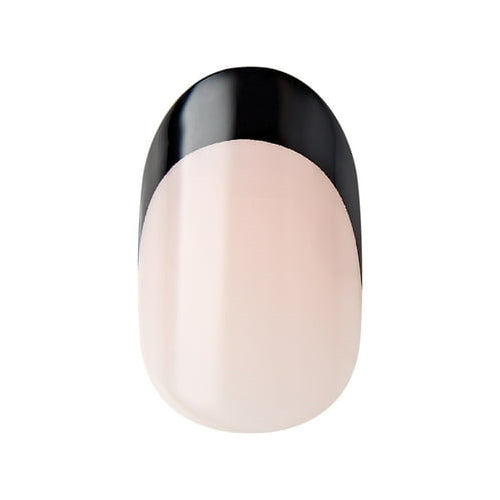 KISS imPRESS Holiday Press on Nails, Soft Glowing Snow, Beige, Short Oval, 30 Count