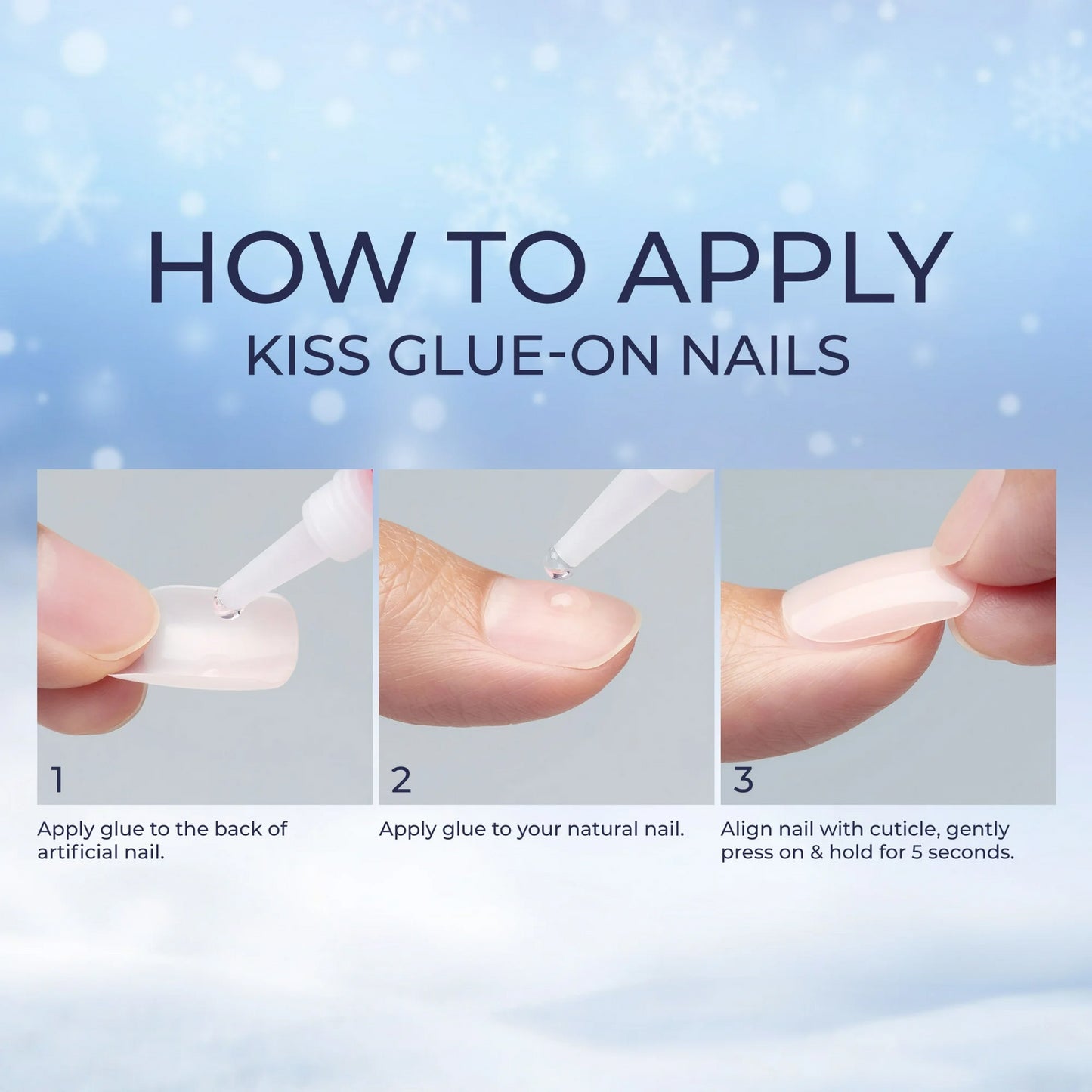 KISS Voguish Fantasy Holiday, Press on Nails, Time with You, Multicolor, Medium Coffin, 28 Count