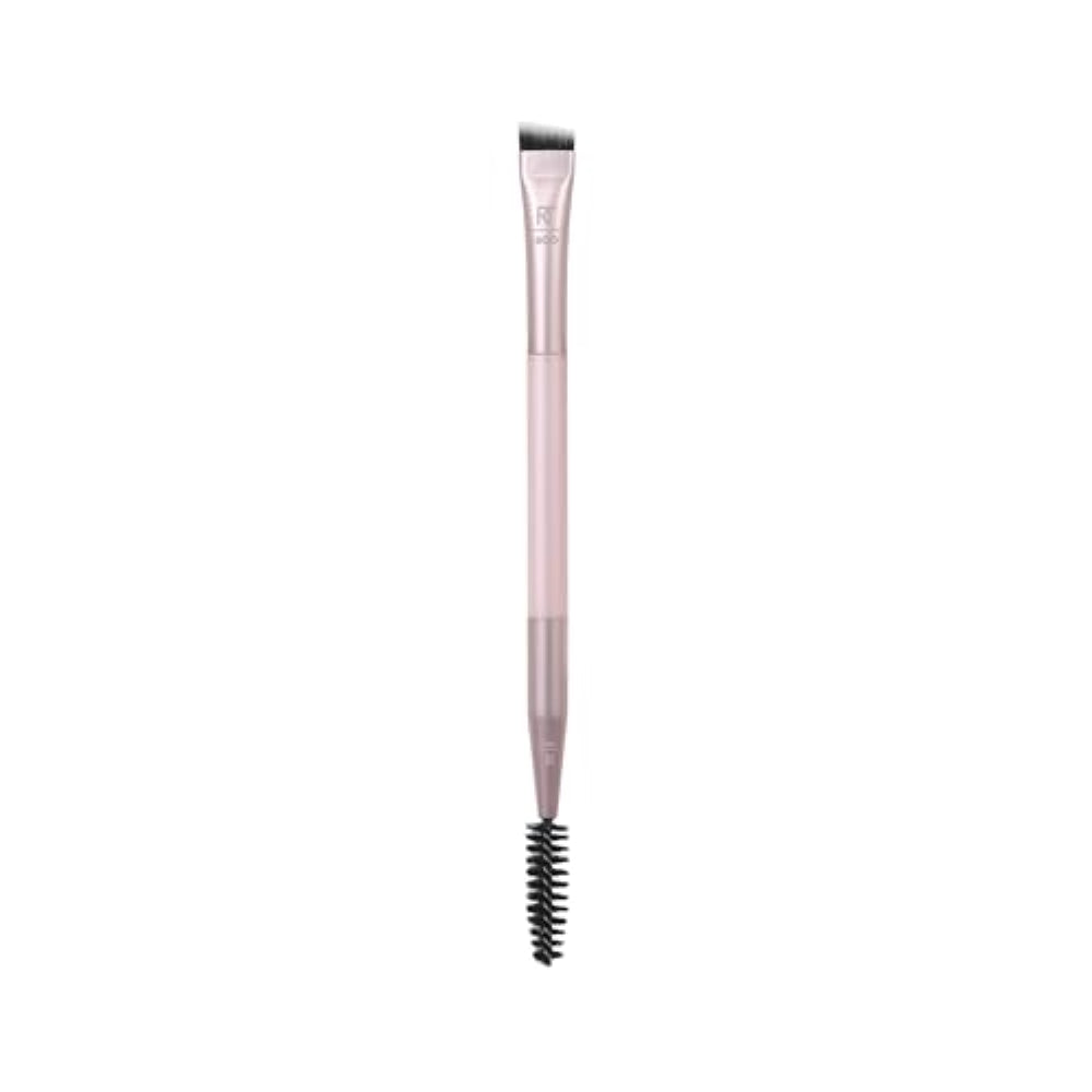 Real Techniques Dual-Ended Brow Brush, For Shaping & Filling Eyebrows, Travel-Friendly Spoolie & Liner Brush, Blend Natural, Full, or Laminated Brows, Luxury Applicator, Vegan, 1 Count