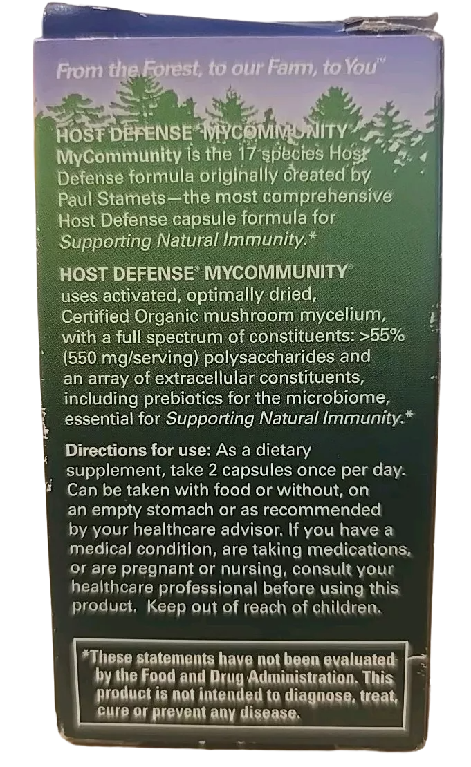 MyCommunity 17 Mushroom Complex - Immune Support with Organic Mushrooms (30 Vegetarian Capsules)