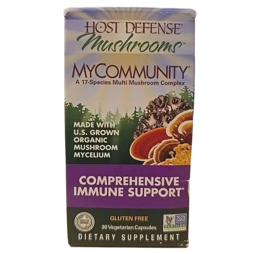 MyCommunity 17 Mushroom Complex - Immune Support with Organic Mushrooms (30 Vegetarian Capsules)