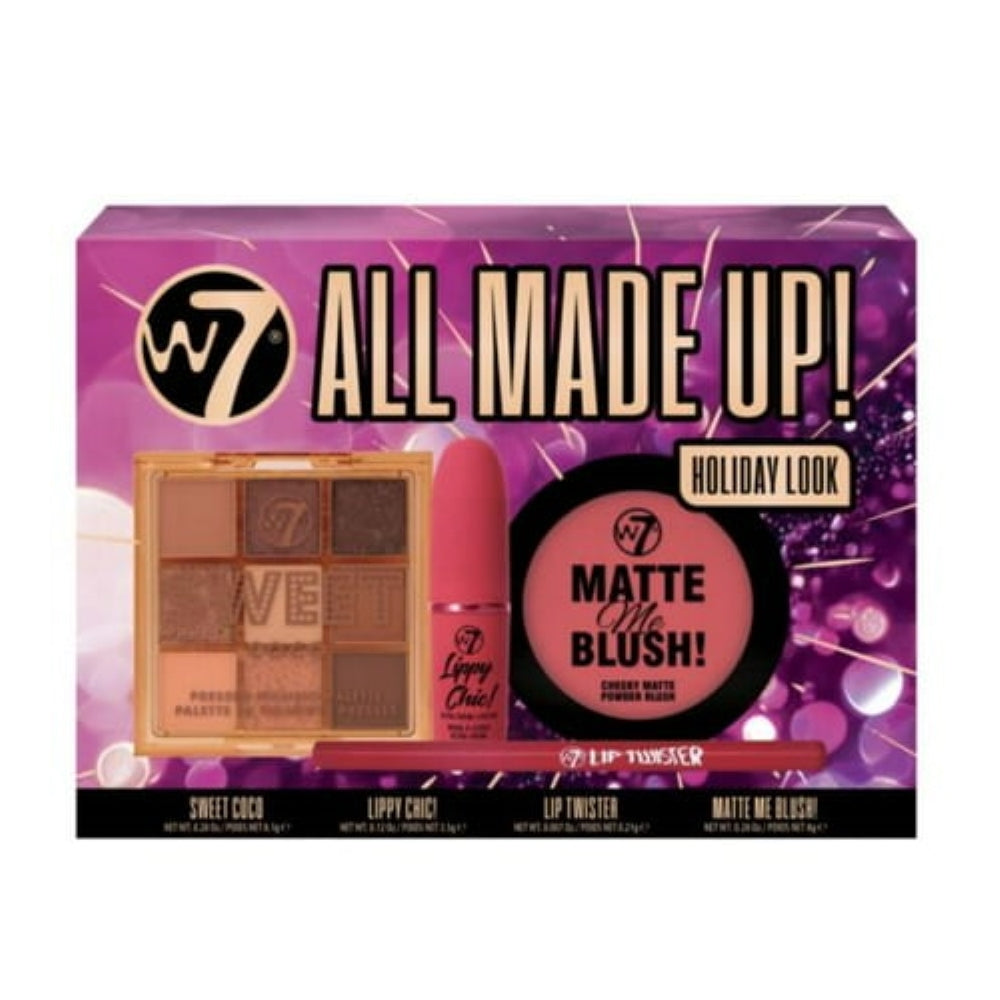 W7 All Made Up Holiday Look Collection Gift Set, 4CT