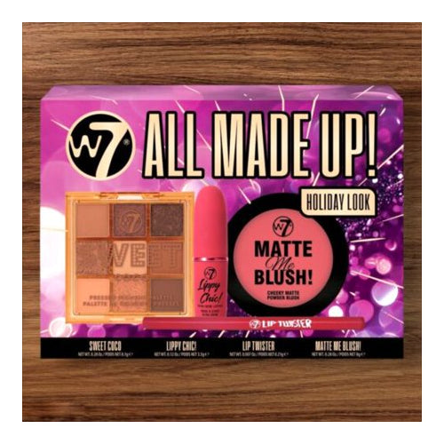 W7 All Made Up Holiday Look Collection Gift Set, 4CT