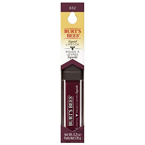 Burt's Bees 100% Natural Glossy Liquid Lipstick, Mauve Meadow, 1 Tube