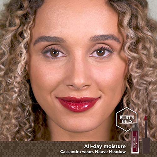Burt's Bees 100% Natural Glossy Liquid Lipstick, Mauve Meadow, 1 Tube