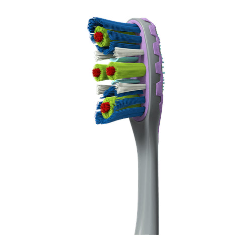Colgate 360 Advanced 4 Zone Manual Toothbrush with Tongue and Cheek Cleaner, Medium, 2 Ct