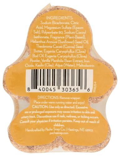 PACHA SOAP Sugar & Spice Gingerbread Man Froth Bomb, 4.5 OZ