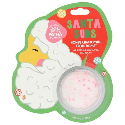 PACHA SOAP Santa Suds Froth Bomb Card, 3 OZ