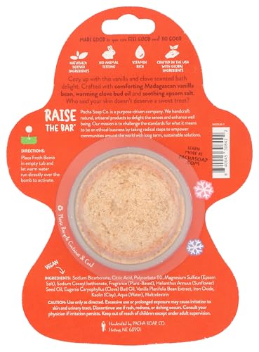 PACHA SOAP Gingerbread Man Froth Bomb Card, 3 OZ