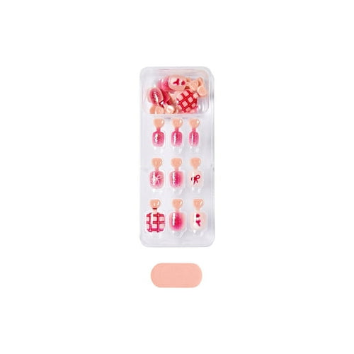 KISS imPRESS Holiday Press on Nails, Oh So Cute, Pink, Kids Squoval, 20 Count