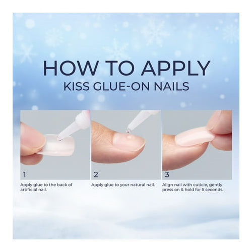 KISS Voguish Fantasy, Holiday Press on Nails, Nutty Elves, Multicolor, Medium Square, 28 Count
