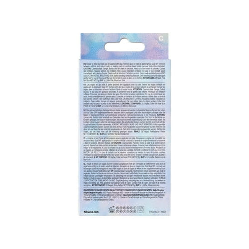 KISS Voguish Fantasy, Holiday Press on Nails, Silent Angels, Multicolor, Short Squoval, 28 Count