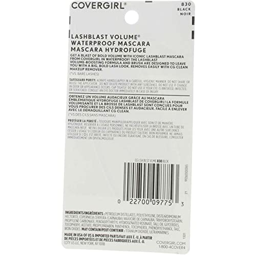 Cover Girl 09775 830blk Black Lashblast Volume Blast Waterproof Mascara