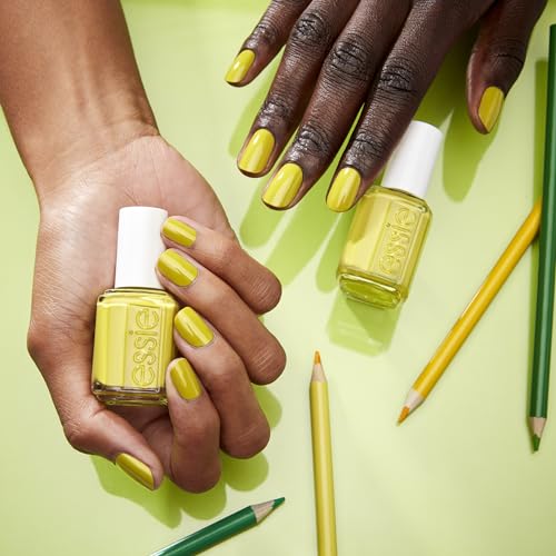 essie Nail Polish, Salon-Quality Vivid Lime Green Nail Polish, Vegan, Piece Of Work, 0.46 fl oz