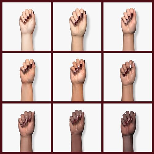 Essie expressie, Quick-Dry Nail Polish, 8-Free Vegan, Deep Burgundy, Not So Low-key, 0.33 fl oz