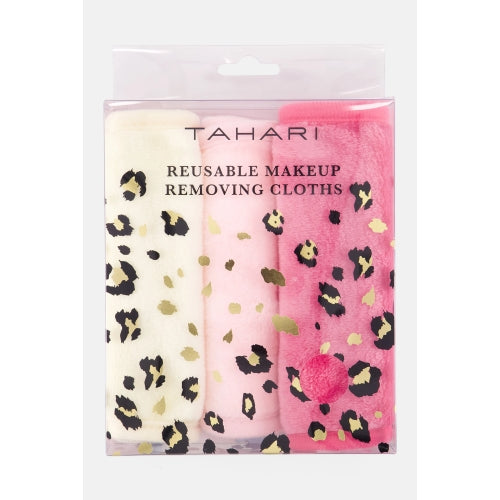Tahari 3-Piece Reusable Makeup Remover Cloths - Fast Drying Washcloth - Face Towels for Women