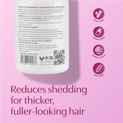 Womenโs Healthy Hair Growth Supplements โ DHT-Blocking Botanicals with Biotin, Niacin, Zinc & L-Lysine โ Rich in Vitamins & Minerals โ Supports Thicker, Fuller Hair โ 60 Capsules (2-Month Supply)