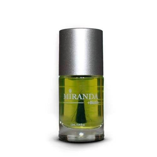 Miranda Garlic Nail Strengthener for Thin Nails and Growth - Base Coat Nail Polish | Clear Nail Polish Strengthener & Nail Hardener for Strong Nails, Nail Growth & Nail Repair for - 0.40 fl oz