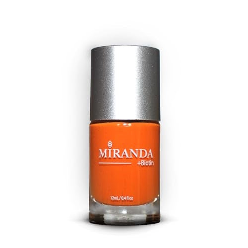 Miranda Beauty: Superfood-Infused Vegan Nail Polish for Healthy, Beautiful Nails, 21-free, Biotin-infused, Cruelty Free - POPPY - 0.40 fl oz
