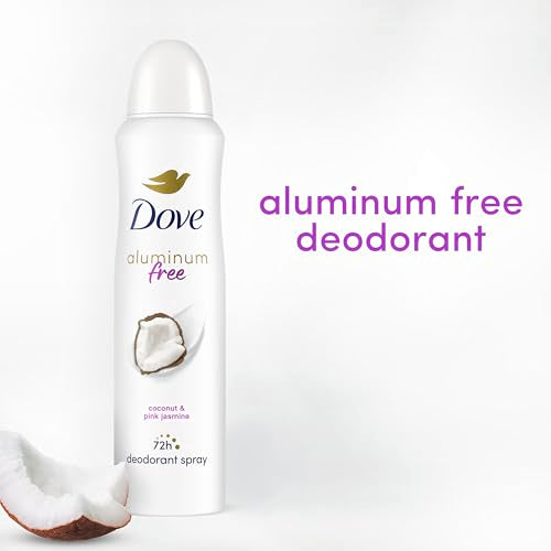 Dove 0% Aluminum Deodorant Spray Coconut & Pink Jasmine For 48 Hour Protection Aluminum Free Deodorant 4 oz