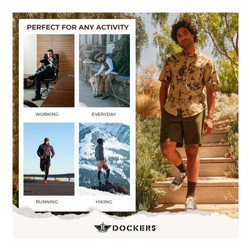 Dockers Men's Performance Socks - 6-Pairs Athletic and Dress Crew Socks, Tan Multi, Shoe Size 6-12.5
