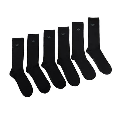 Dockers Men's Performance Socks - 6-Pairs Athletic and Dress Crew Socks, Black Shoe Size 6-12.5