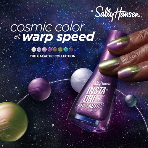 Sally Hansen Insta-DriĀ® Galactic, Center of the Universe, Quick Dry, Long Lasting, Streak-Free Shine, Metallic Green Nail Polish