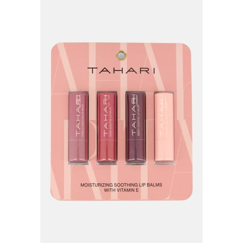 TAHARI Limited Edition Moisturizing Soothing Lip Balm Set with Vitamin E
