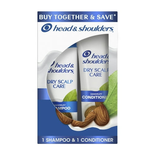 Head and Shoulders Dandruff Shampoo and Conditioner Dual Pack, Dry Scalp Care, 12.5oz and 10.9oz
