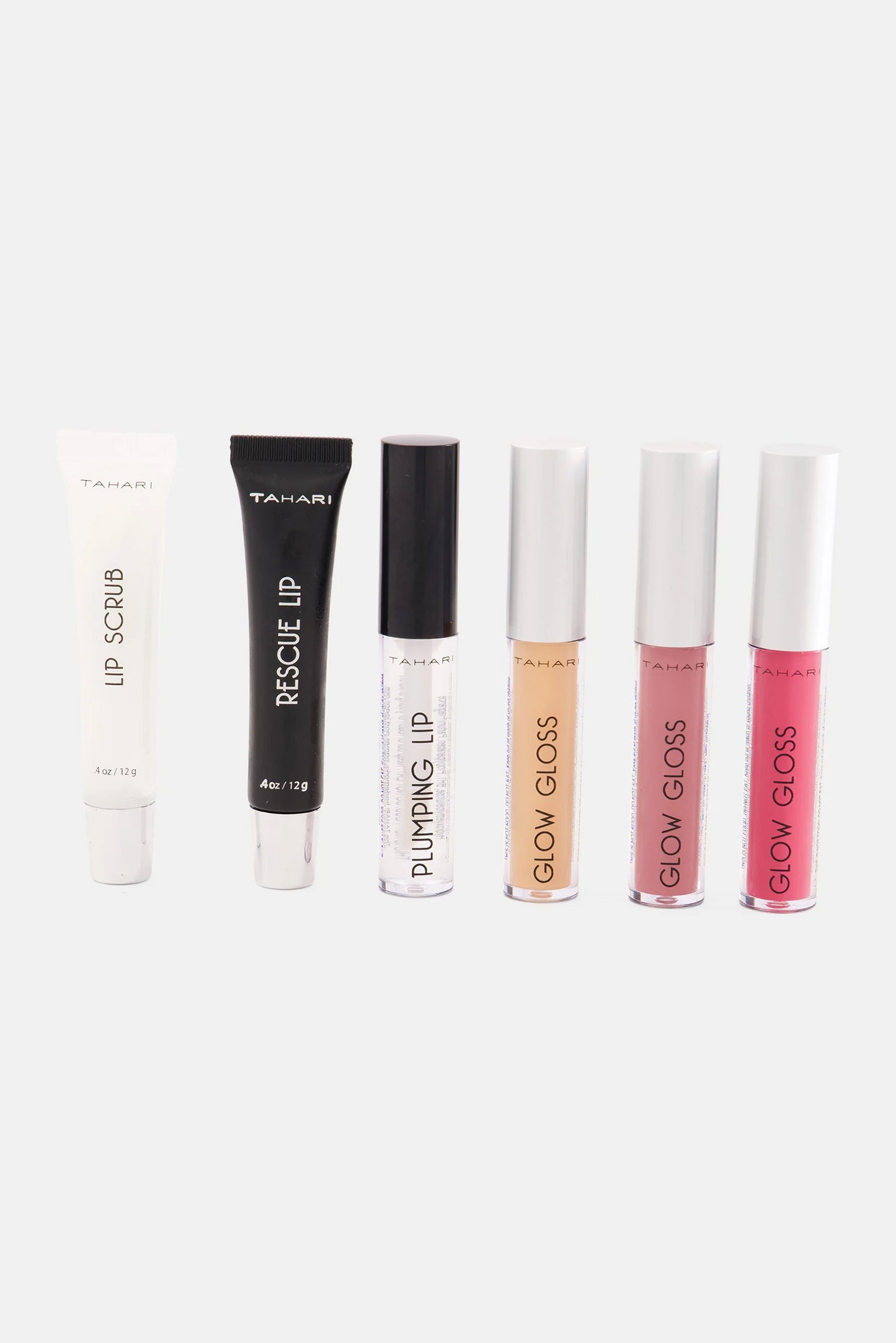 Tahari 6-Piece Limited Edition Gift Set - Lip Scrub, Rescue Lip , Plumping Lip , 3 Lip Gloss