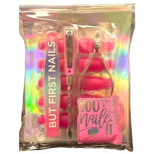 POSH + Pop You Nailed It Gift Set - Clips, Nail Nipper, Manicure and Pedicure, Cuticle Pusher, Mail Clipper, Nail File