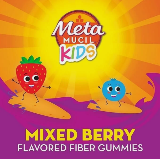 Metamucil Kids Fiber Supplement Gummies, Mixed Berry, 72 ct | No Sugar Added
