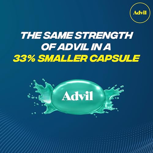 Advil Liqui-Gels minis Pain Reliever and Fever Reducer, Pain Medicine for Adults with Ibuprofen 200mg for Pain Relief - 8 Liquid Filled Capsules
