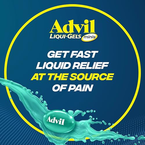 Advil Liqui-Gels minis Pain Reliever and Fever Reducer, Pain Medicine for Adults with Ibuprofen 200mg for Pain Relief - 8 Liquid Filled Capsules