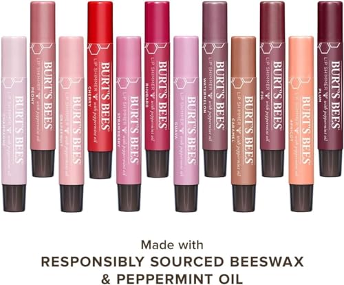 Burt's Bees Lip Balm, Moisturizing Lip Shimmer for Women, for All Day Hydration, with Vitamin E & Coconut Oil, 100% Natural, Champagne, 0.09 Ounce