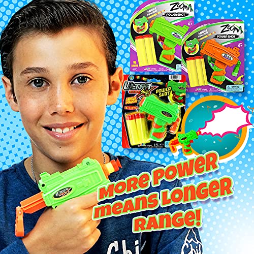 Fun-A-Ton Zooma Mini Pistol Dart Gun (1 Toy Gun Assorted) Plus 5 Small Soft Foam Darts Bullets for Kids & Adult, Boys Toys. Blaster Games. Party Favors Birthday Supplies Pinata Filler. 5483-1
