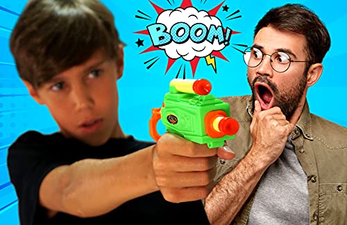 Fun-A-Ton Zooma Mini Pistol Dart Gun (1 Toy Gun Assorted) Plus 5 Small Soft Foam Darts Bullets for Kids & Adult, Boys Toys. Blaster Games. Party Favors Birthday Supplies Pinata Filler. 5483-1