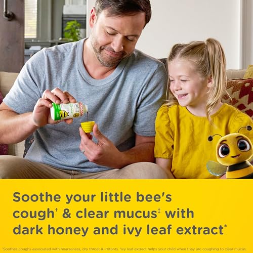 Zarbee's Children's Honey Cough Syrup + Mucus Day & Night Value Pack, Daytime & Nighttime Toddler Cough Syrup with Dark Honey & Ivy Leaf Extract, Mixed Berry Flavor, Two Pack, 2 x 4 fl. Oz