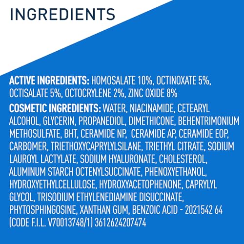 CeraVe AM Facial Moisturizing Lotion with SPF 30, Oil-Free Face Moisturizer with SPF, Formulated with Hyaluronic Acid, Niacinamide & Ceramides, Non-Comedogenic, Broad Spectrum Sunscreen, 3 Ounce