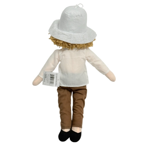 22" Sophie Decorative Boy Rag Doll - Brown Pants White Shirt, Hat and Necklace