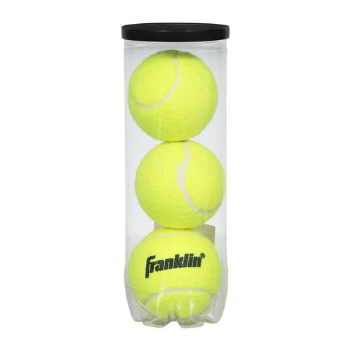 Franklin Sports Pressureless Tennis Balls - Official Size, Low Pressure - Great for Training + Practice - Low Bounce - All Court Surface - 3 Pack