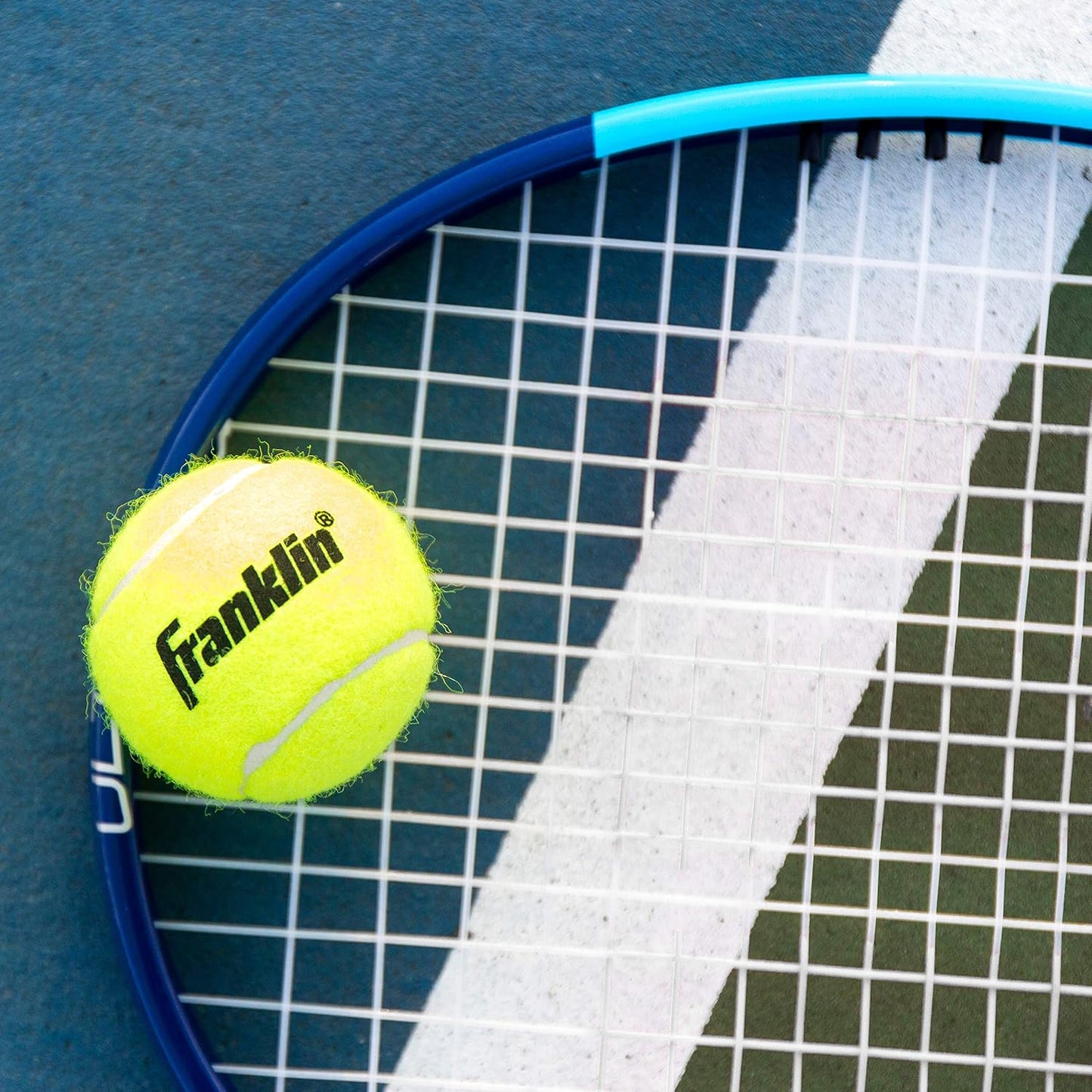 Franklin Sports Pressureless Tennis Balls - Official Size, Low Pressure - Great for Training + Practice - Low Bounce - All Court Surface - 3 Pack