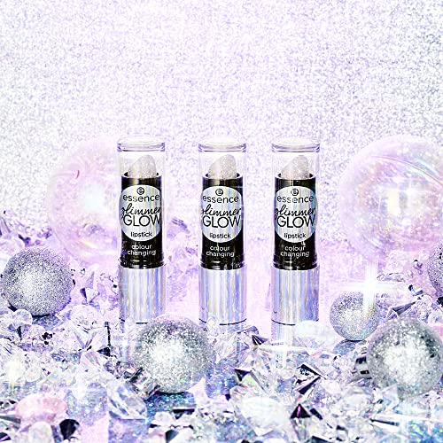 essence | Glimmer GLOW Lipstick | pH Color Changing Technology | Subtle & Sheer Pink | Vegan & Cruelty Free | Free From Parabens, Gluten, Oil, Preservatives & Microplastic Particles