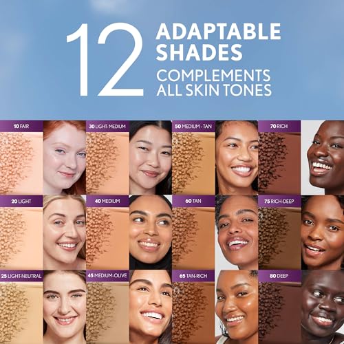 Covergirl Simply Ageless Skin Perfector Essence Foundation, 80 Deep, Tinted Skincare Makeup Hybrid, Sheer Tint, Radiant Finish, Glowy Finish, Vegan Formula, 1.0oz
