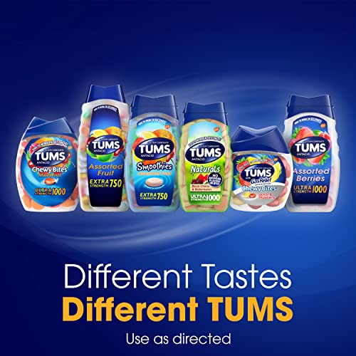 TUMS Chewy Delights Ultra Strength Antacid Soft Chews for Chewable Heartburn Relief and Acid Indigestion Relief, Very Cherry - 32 Count