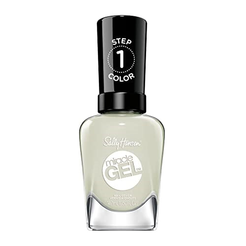 Sally Hansen Miracle Gel™, Cozy Chic Blanket Statemint, Long Lasting, Gel-Like Formula, No UV Lamp Needed, Green Nail Polish
