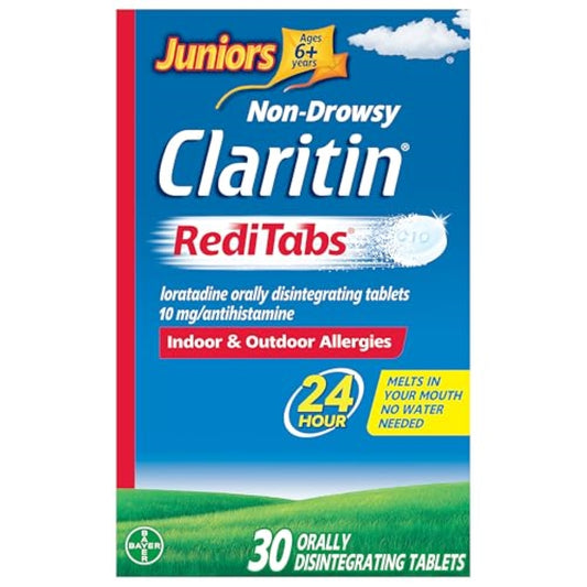 Claritin, Allergy Relief Indoor & Outdoor, Non-Drowsy, 10 Mg, for Juniors & Up Tablets, 30 Count